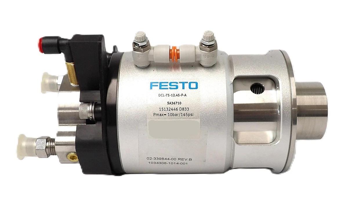 Used Festo DCL-75-12.45-P-A Compact Air Cylinder Module Working Surplus