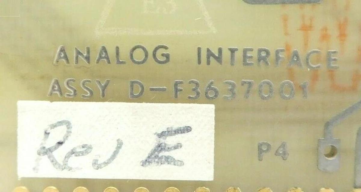 Used Varian Semiconductor VSEA D-F3637001 Analog Interface PCB Card Rev. E Working