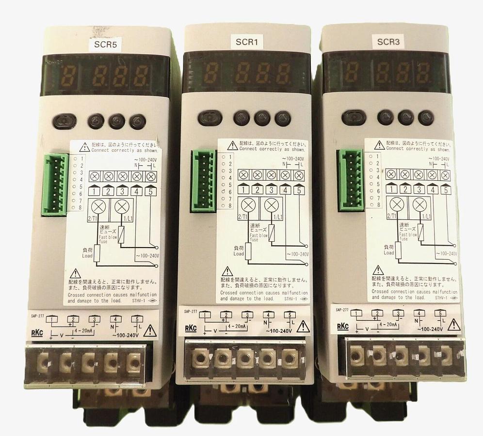 Used RKC THV-1PZ030-8*HN-9 Single Phase Power Control Unit THV Lot of 3 Working