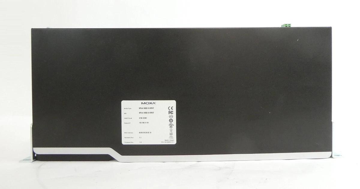 Used Moxa NPort 6650-8 16-Port Terminal Server AMAT 0190-33980 Working Surplus