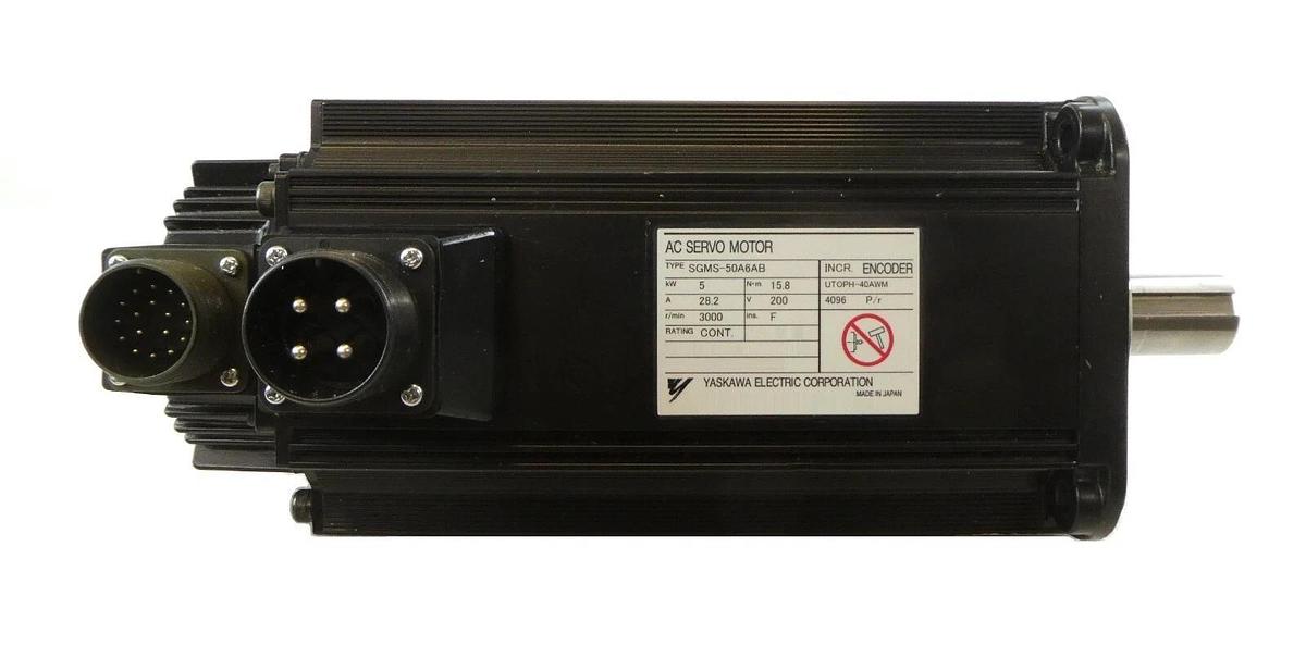 Used Yaskawa Electric SGMS-50A6AB AC Servo Motor AMAT Spare Surplus