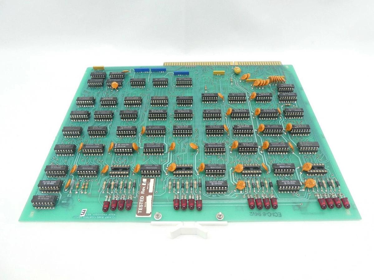 Used Varian Semiconductor VSEA EH2110001 Clamp Ring Control Logic PCB Card Rev. E