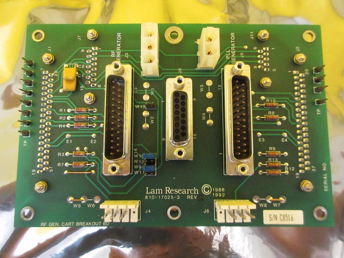 Used Lam Research 810-17025-3 RF Generator Cart Breakout PCB 710-17025-3 Working