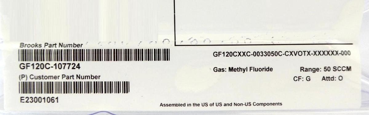 Brooks Instrument GF120C-107724 Mass Flow Controller MFC Reseller Lot of 2 New