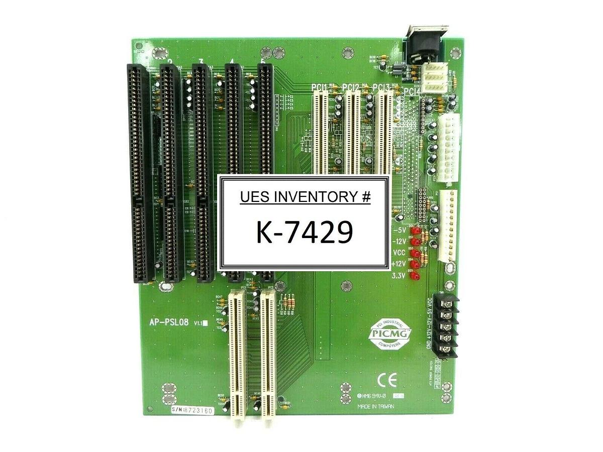 Used Lanner Electronics AP-PSL08 8-slot PICMG 1.0 PCI/ISA Backplane PCB Working Spare