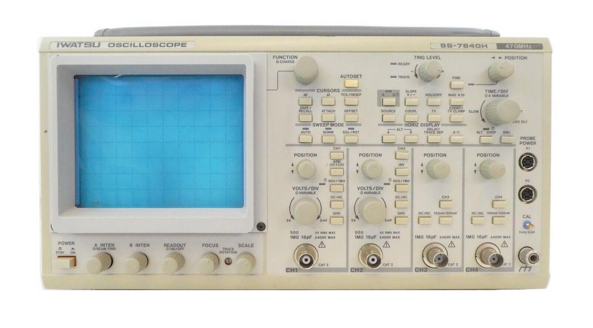 Used Iwatsu Electric SS-7840H Portable 470MHz Analog Oscilloscope No Display Spare