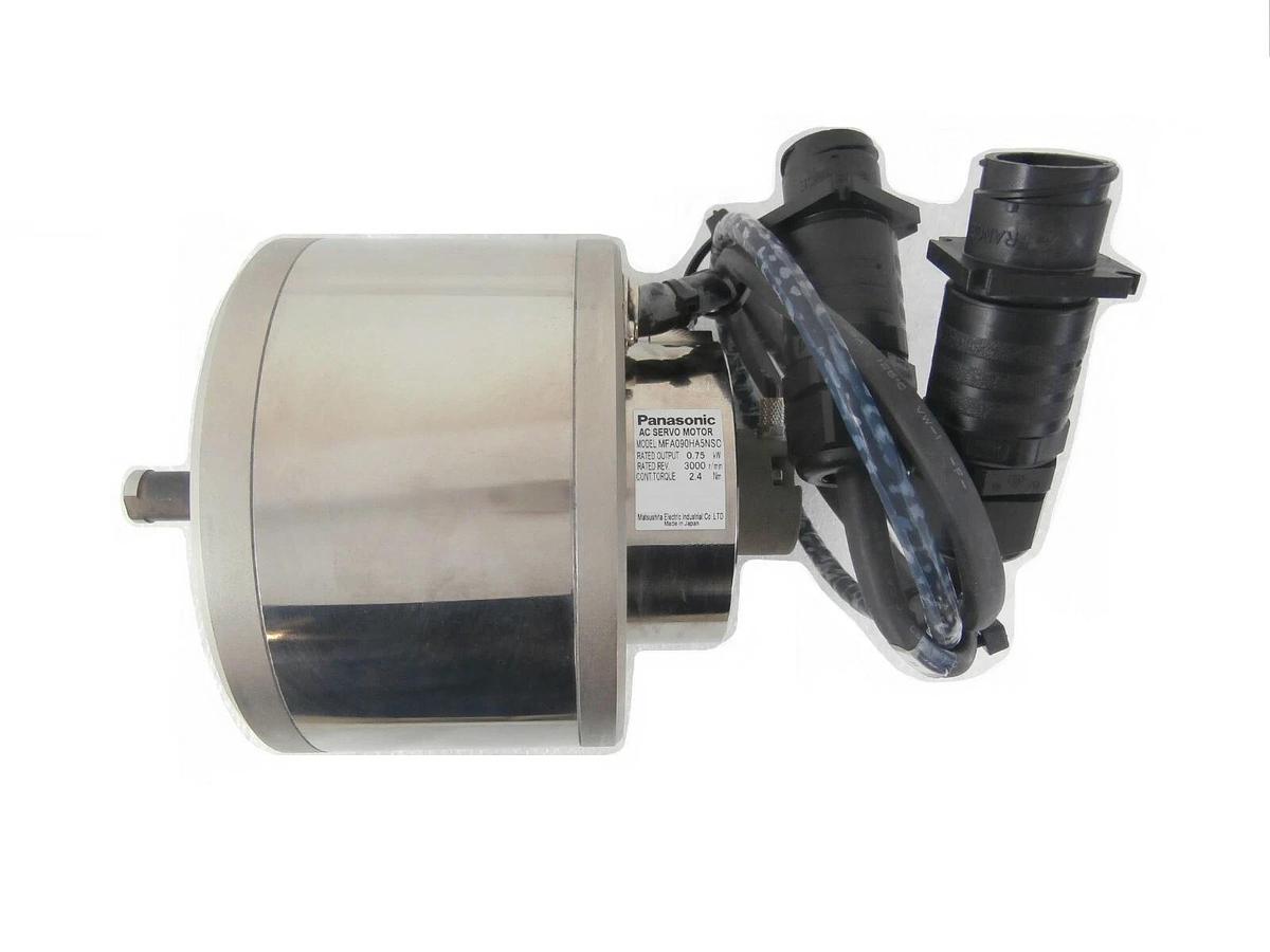 Used Panasonic MFA090HA5NSC AC Servo Motor TEL 5086-403306-12 Lithius COAT Working