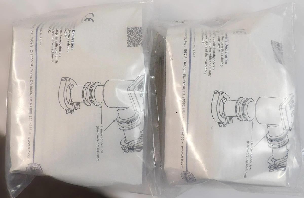 Nor-Cal Products NAP-200-NW-XPE-1/8 Vacuum Isolation Angle Valve Lot of 2 New