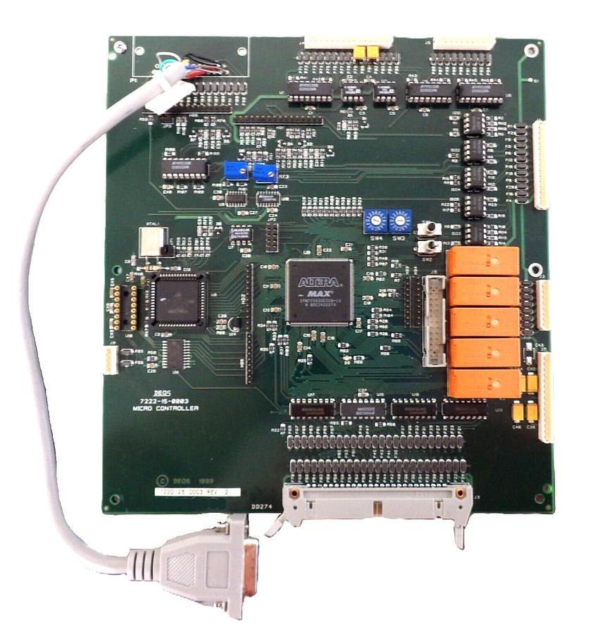 Used Deos 7222-15-0003 Micro Controller PCB 7222-25-0003 GEM-Q400 Working Surplus