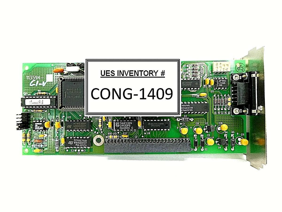 Used MKS Instruments 113594-G1-V Serial Interface PCB Card 113593-D Working Surplus