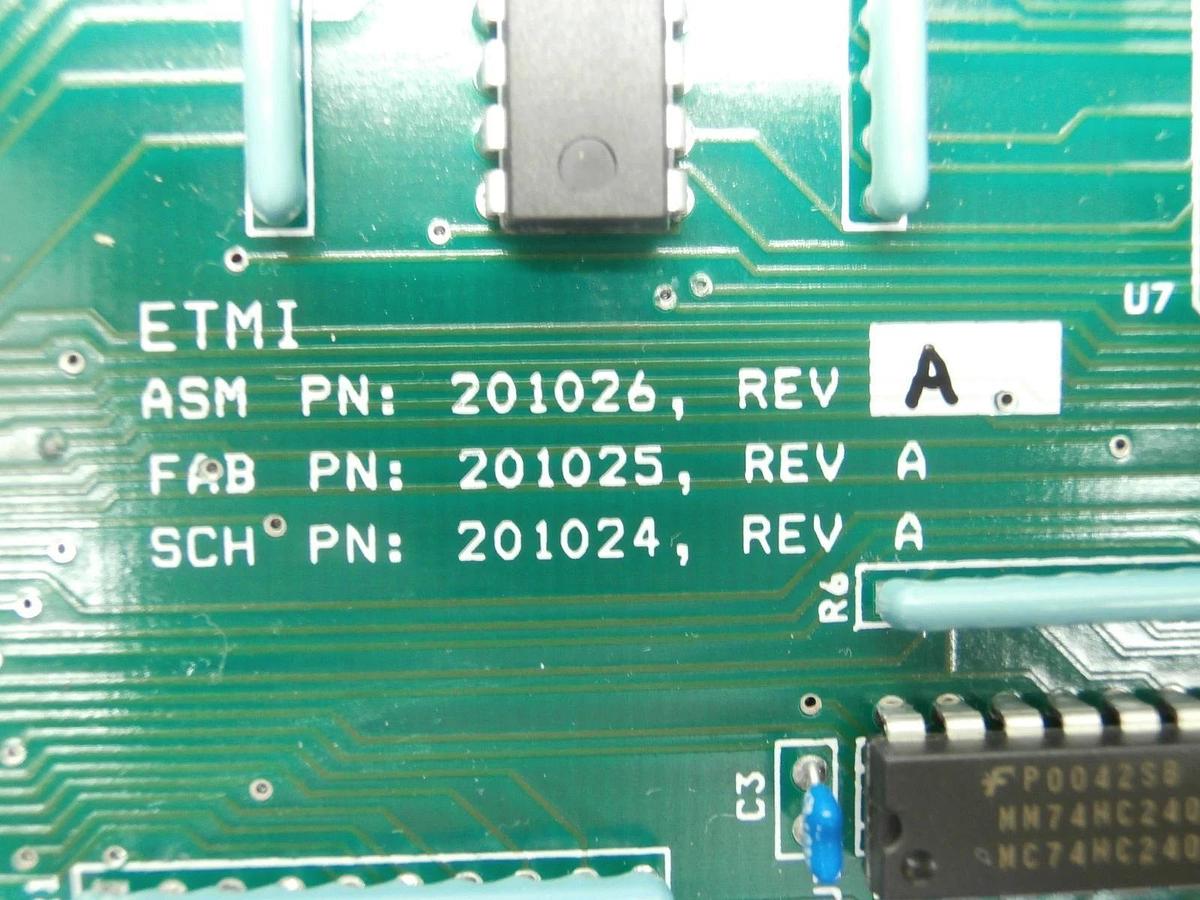 Used ASM Advanced Semiconductor Materials 201026 Processor Board PCB ETMI 201025 Used
