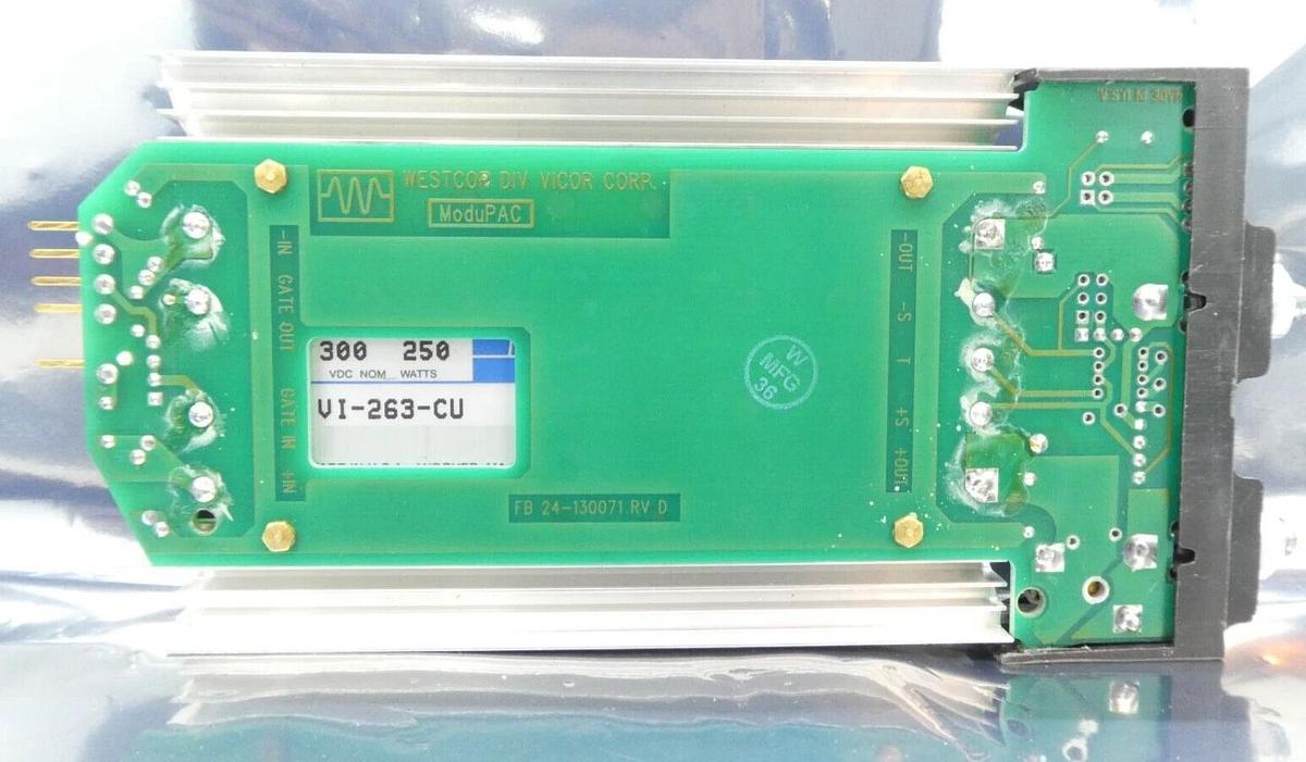 Used Varian 34-029889-24 24V Control Cartridge PCB Vicor VI-263-CU VI-B63-CU Lot of 4