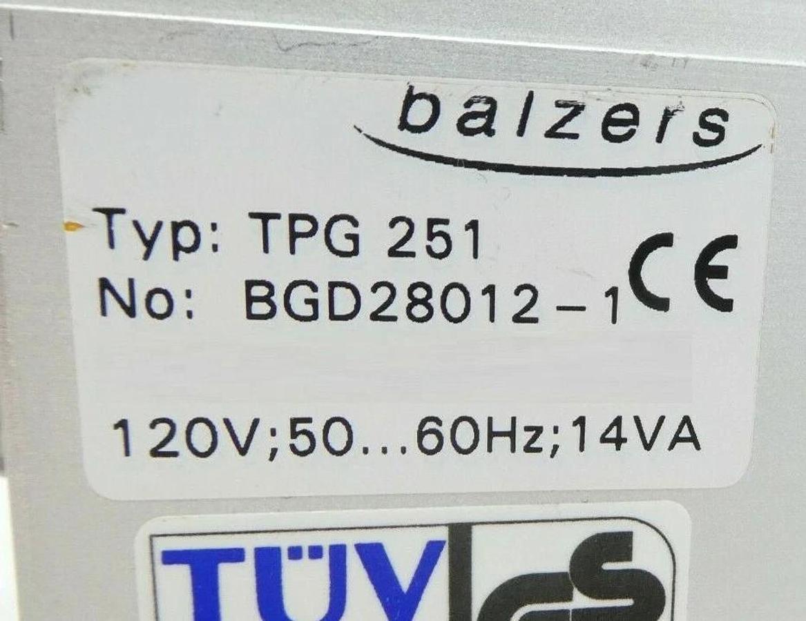 Used Balzers TPG Vacuum Controller Rack TPG 300 TPG 251 TEL Tokyo Electron Working