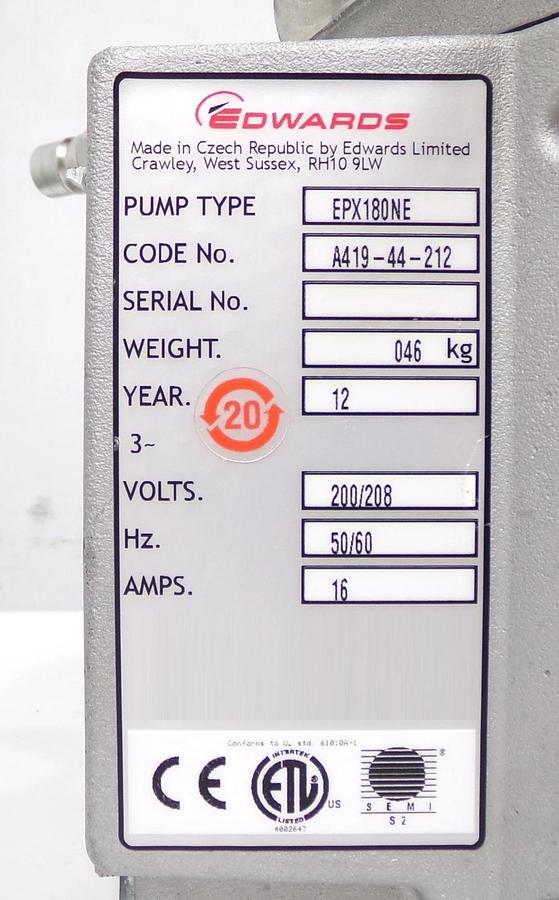 Refurbished EPX-180NE Edwards A419-44-212 Dry Vacuum Pump AMAT 3620-00219 Refurbished