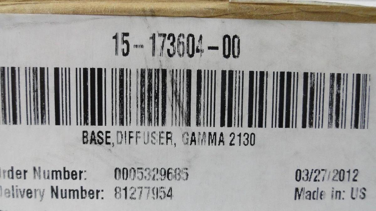 Used Novellus Systems 15-173604-00 Gamma Base Diffuser Rev. B New
