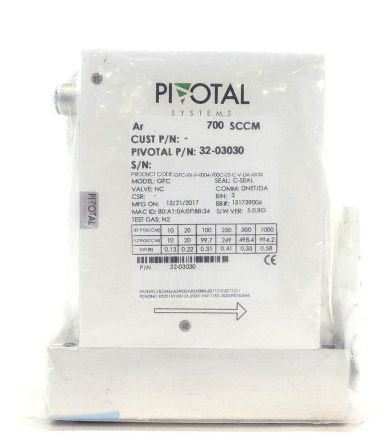 Pivotal Systems 32-03030 Mass Flow Controller MFC 700 SCCM Ar New Surplus