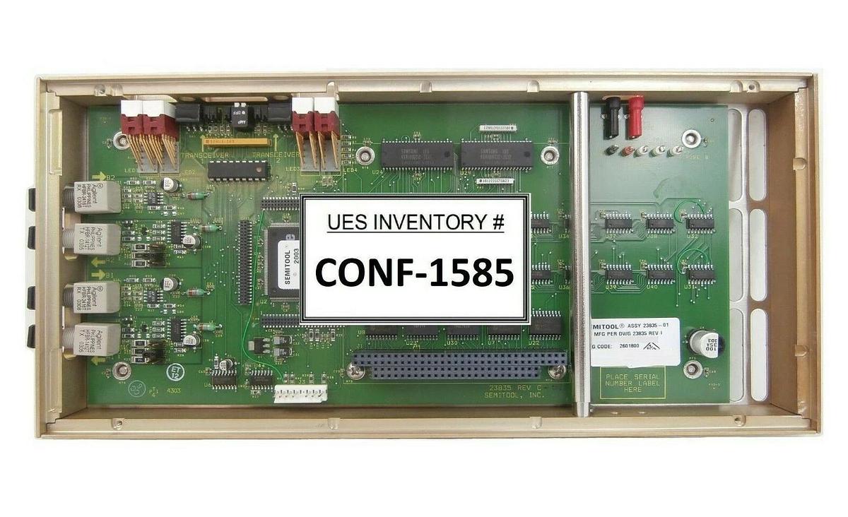Used Semitool 932T0016-01 Dual Fiber Transceiver 23835 PCB Assembly 2601800 Rev. I