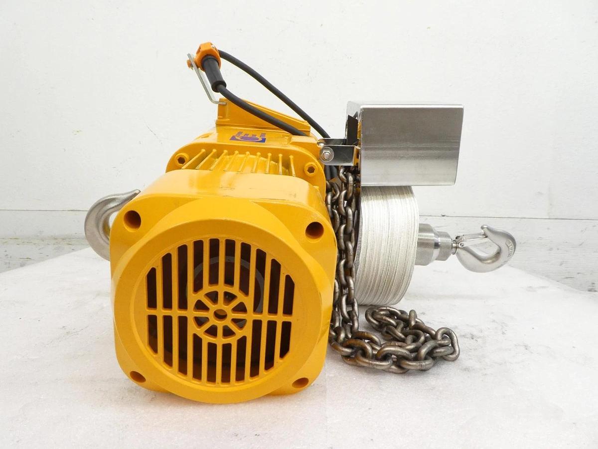 Used Harrington Cranes ER010LD 1 Ton Chain Hoist Hook Mount with SWD2200AA1 Working