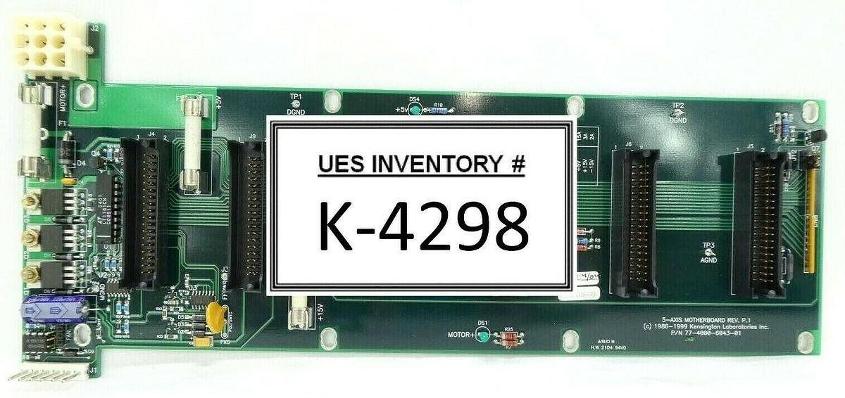 Used Kensington Laboratories 77-4000-6043-01 5-Axis Motherboard PCB Rev. P.1 Working