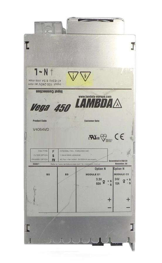 Used Lambda V4064VD Modular Power Supply Assembly Vega 450 Working Surplus