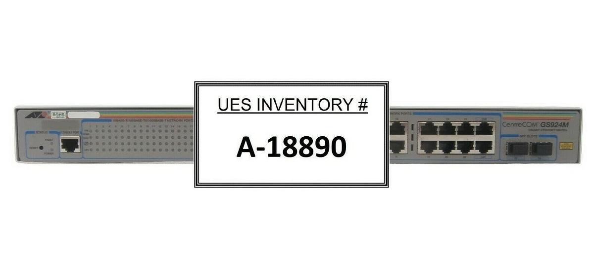 Used Allied Telesis CentreCOM GS924M GS900M Copper Series Advantest T2000 Working