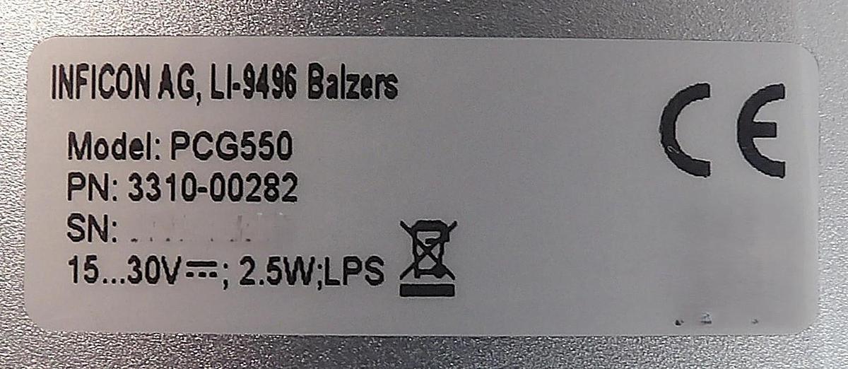 Inficon 3310-00282 Pirani Capacitance Diaphragm Gauge PCG550 Lot of 2 New