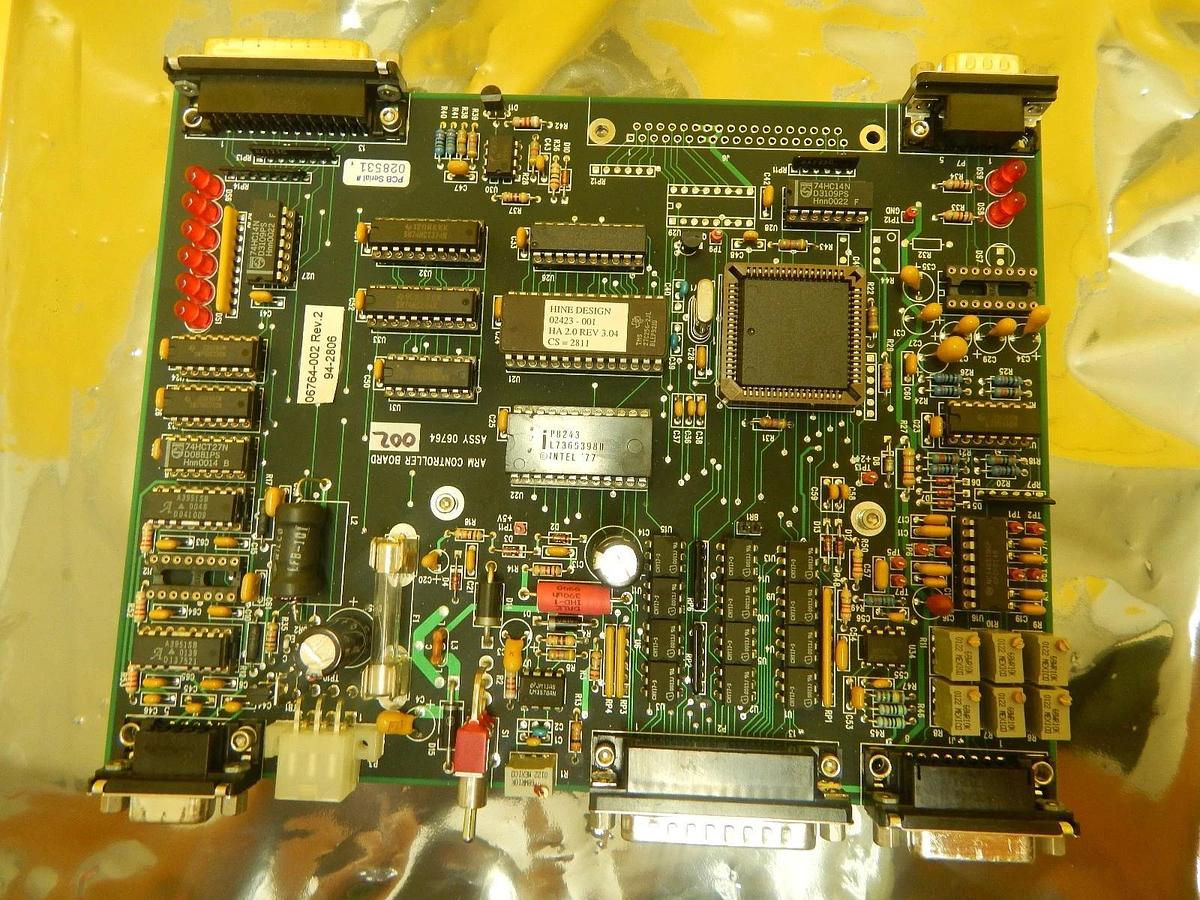 Used Hine Design 02423-001 Arm Control Board PCB 06764-002 GaSonics A-2000LL Used