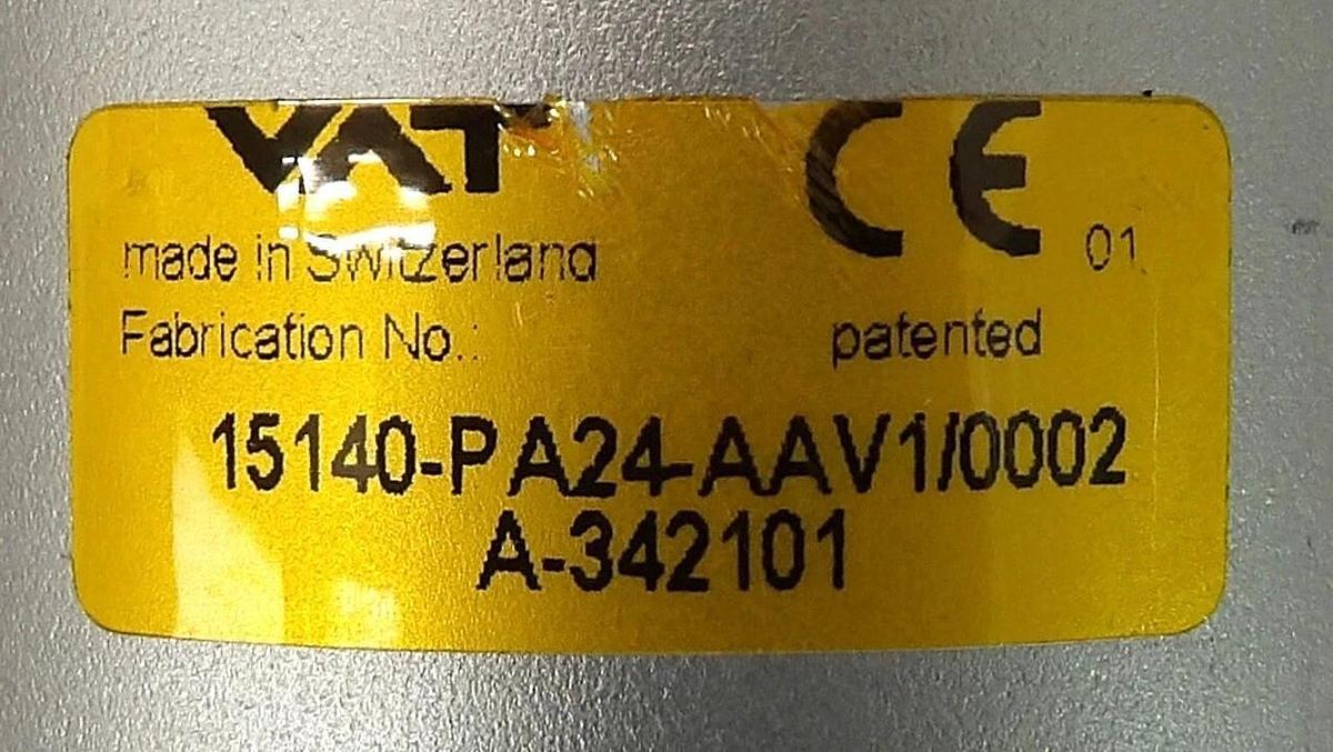 Used VAT 15140-PA24-AAV1 Vacuum Isolation Gate Valve Series 15.1 Working Surplus