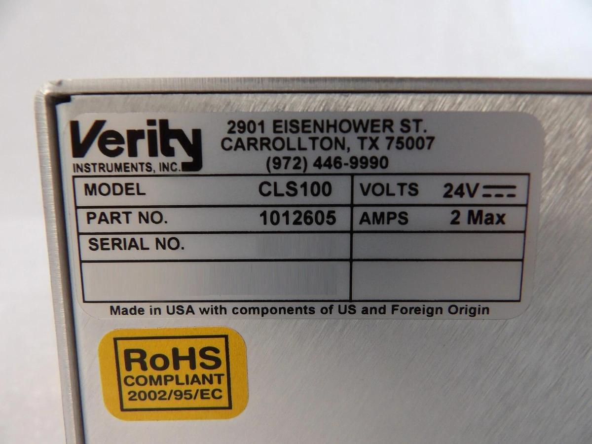 Used Verity Instruments 1012605 Spectrometer Endpoint Detector Module CLS100 Working