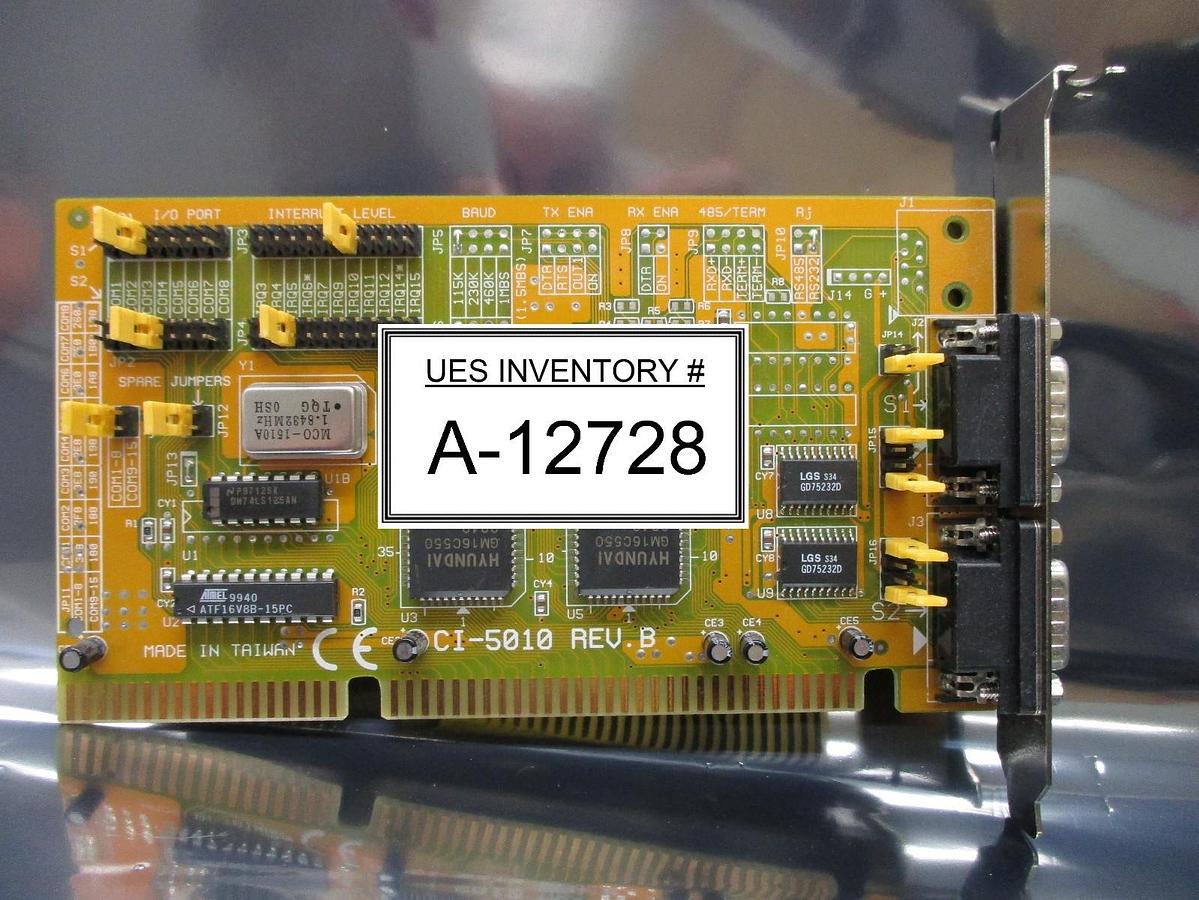 Used StarTech CI-5010 Twin Serial Port RS232 ISA PC Interface PCB Card Used Working