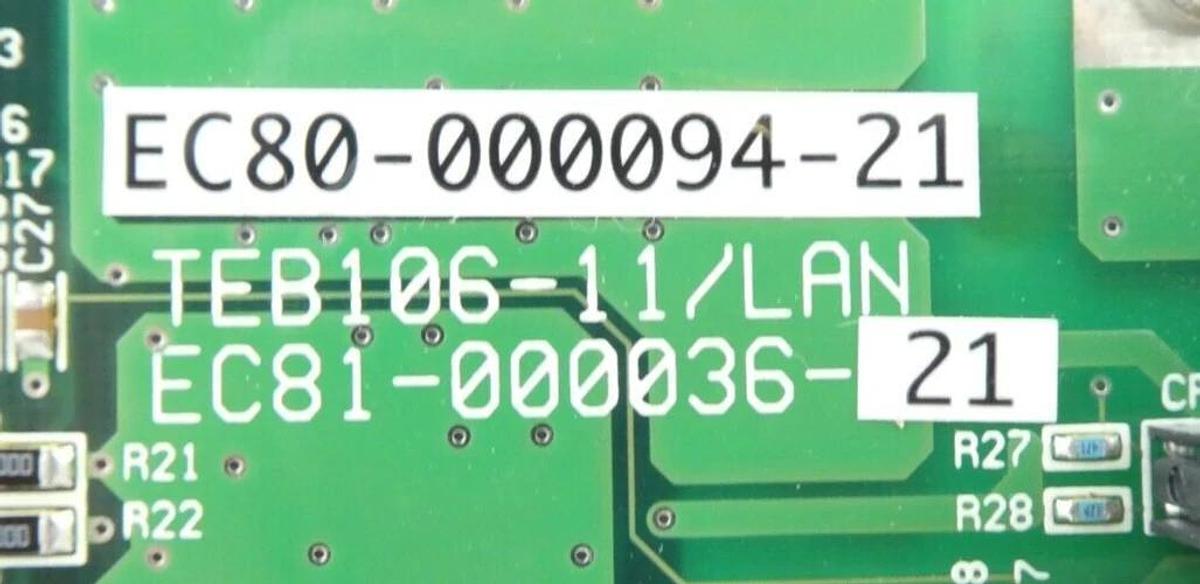 Used TEL Tokyo Electron EC81-000036-21 LAN PCB Card TEB106-11/LAN EC80-000094-21