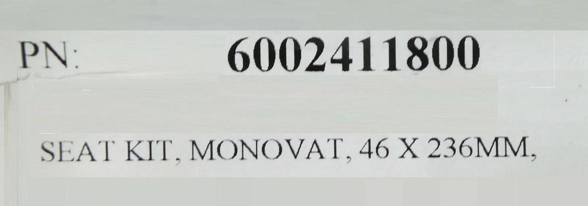 Used VAT MONOVAT Seal Kit 46x236mm Novellus Systems 60-02411-80 Working Surplus