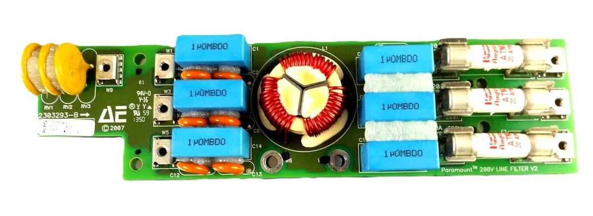 Used AE Advanced Energy 2303293-B Paramount 208V Line Filter V2 PCB 1300894 Working