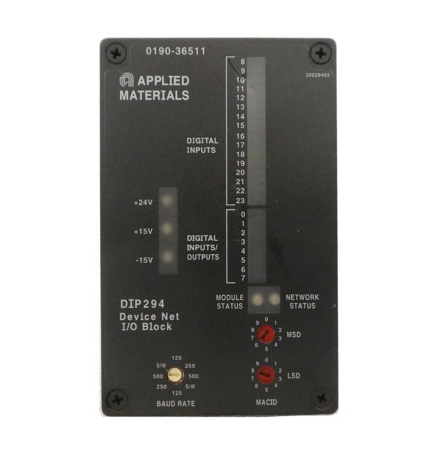 Used AMAT Applied Materials 0190-36511 DeviceNet I/O Block DIP294 MKS Working Surplus