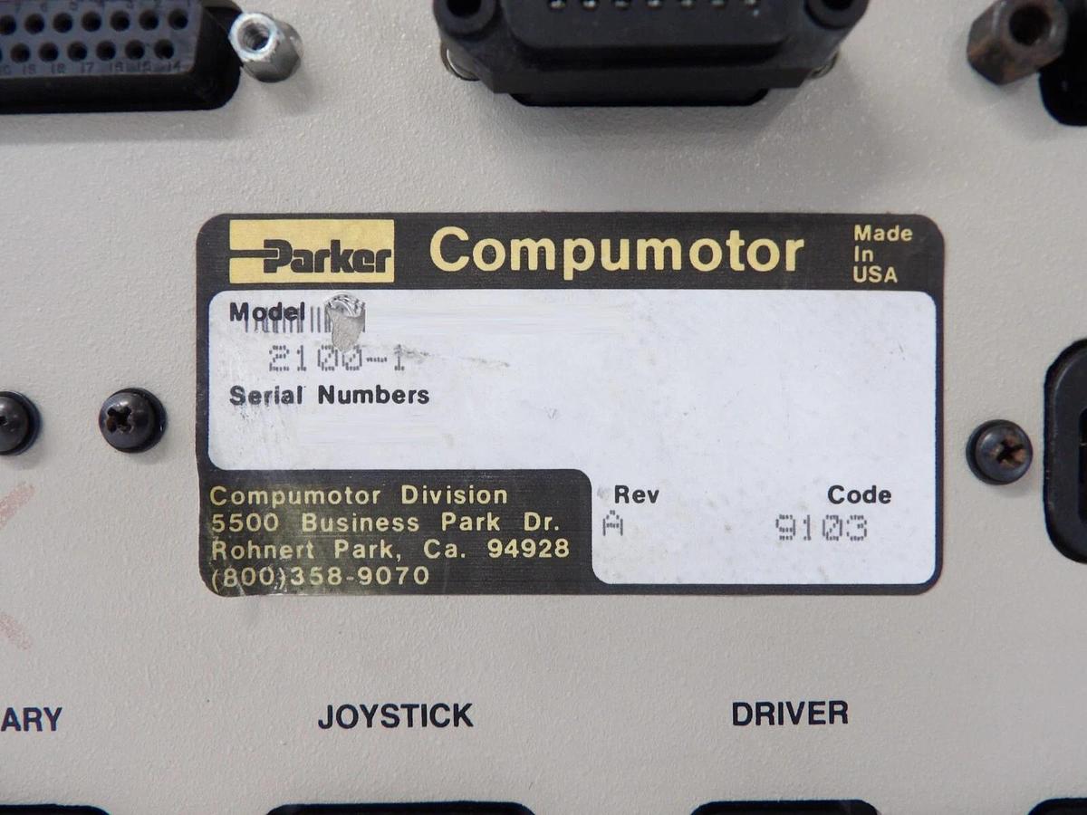 Used Parker Compumotor 2100-1 Robot Control Indexer W/ 721 Display Working Surplus