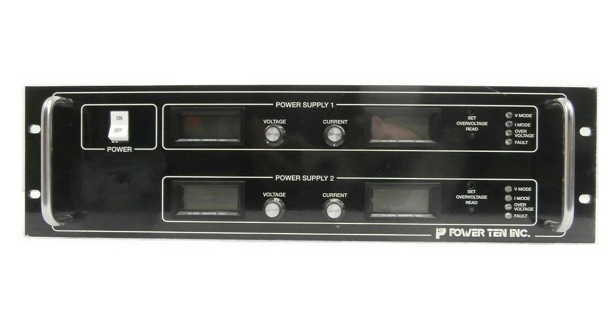 Used Power Ten D3C-21066/20166 DC Dual Output Power Supply D3 Series Tested Working