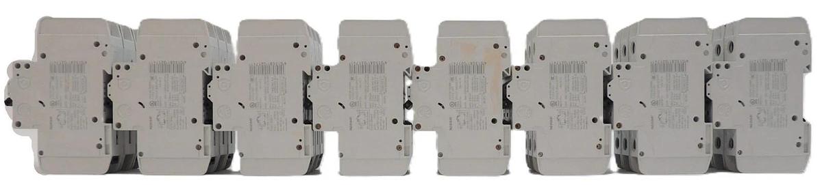 Used Eaton FAZ-D1/3-RT Miniature 3 Pole Circuit Breaker Lot of 8 Working