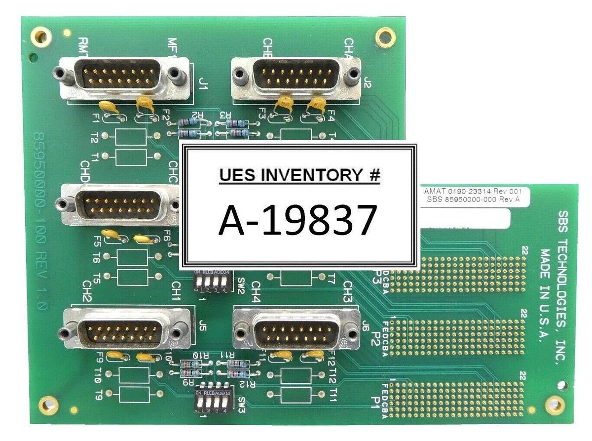 Used SBS Technologies 85950000-000 Interface PCB AMAT 0190-23314 Working Surplus