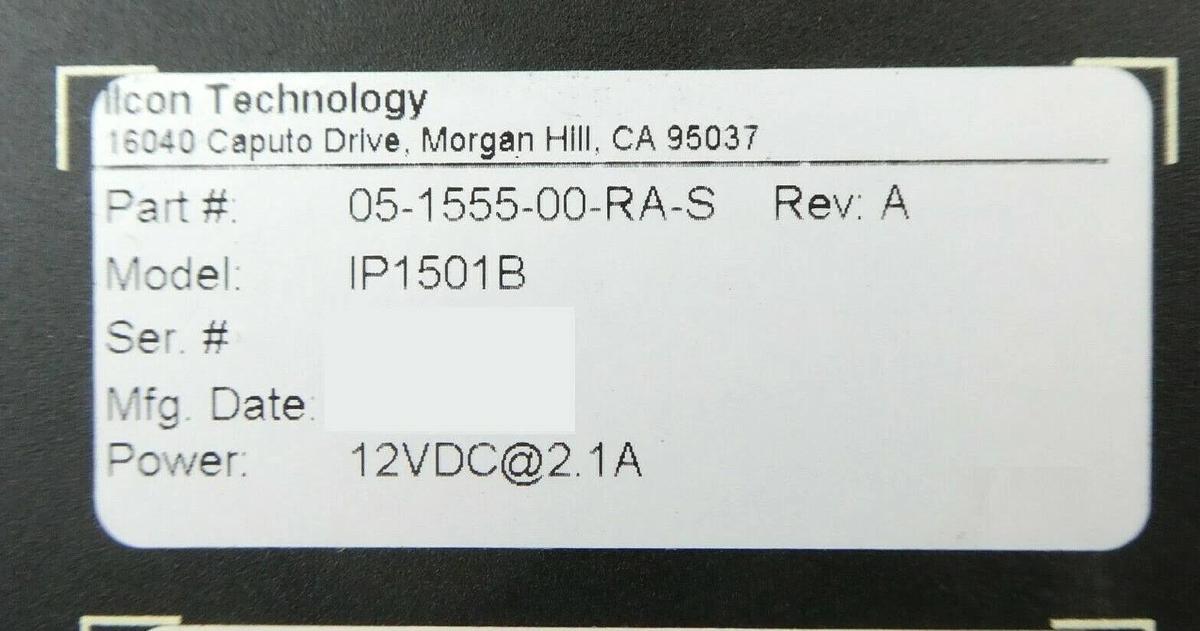 Used IICON Technology 05-1555-00-RA-S Touchscreen Display IP1501B TEL Working Surplus