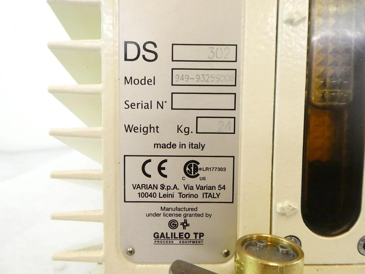 Used Agilent Varian 949-9325S006 Rotary Vacuum Pump Leroy Somer DS 302 Working Spare