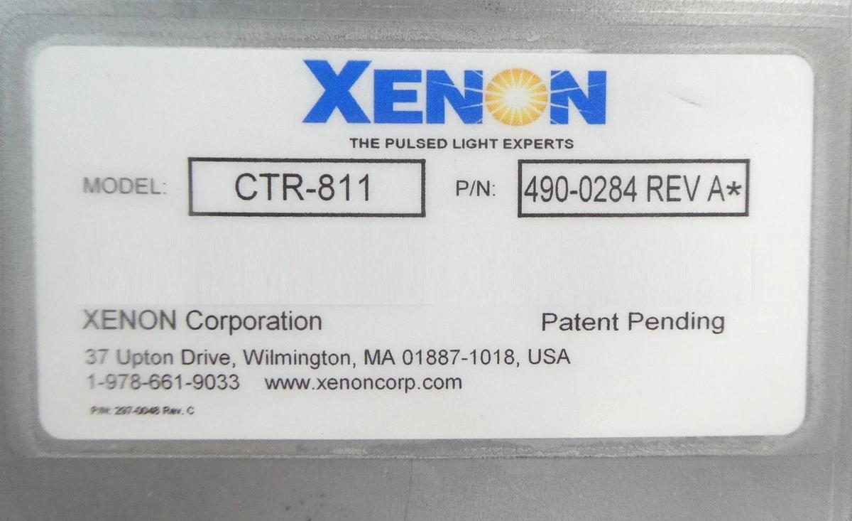 Used Xenon 490-0284 UV Vis Pulsed Lighting System Controller RC-800 CTR-811 Working
