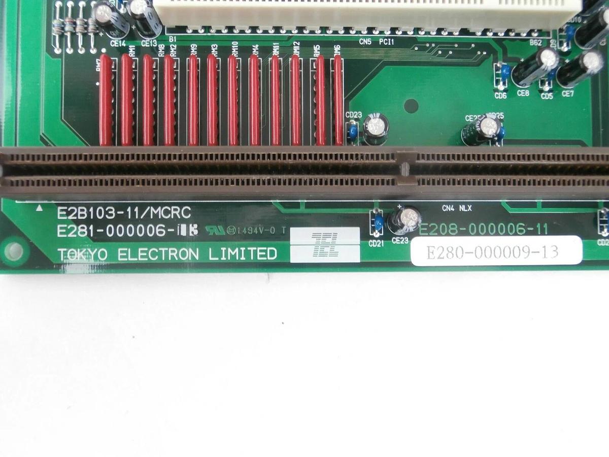 Used TEL Tokyo Electron E281-000006-13 Backplane PCB E2B103-11/MCRC ECC2 Telius Spare