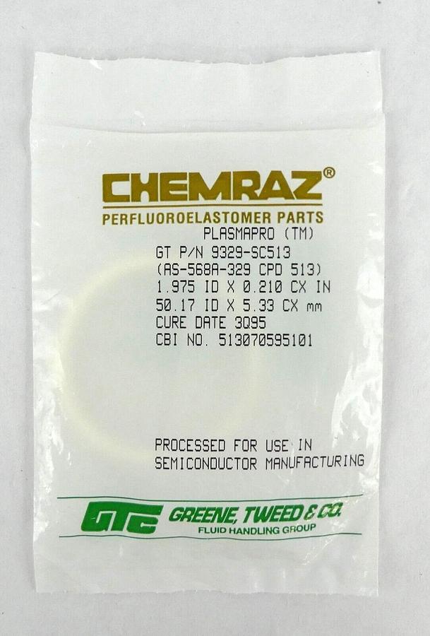 Used Chemraz Perfluoroelastomer Parts 9329-SC513 O-Ring Reseller Lot of 3 New Surplus