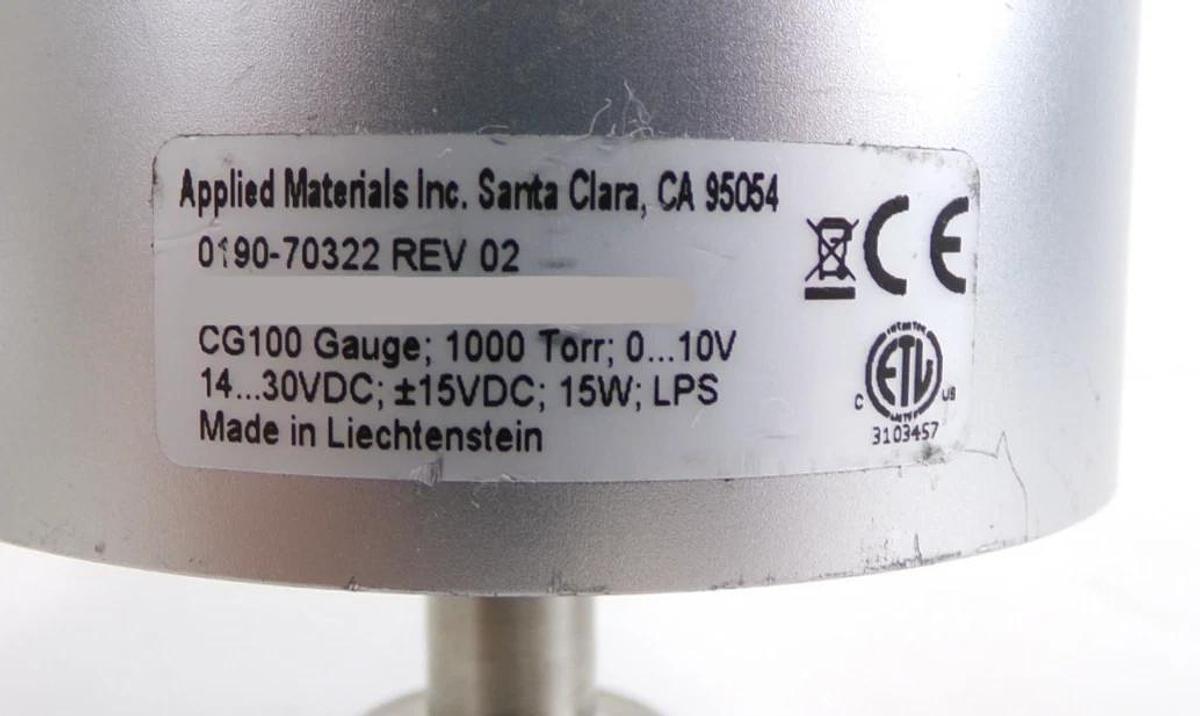 Used AMAT Applied Materials Baratron Transducer CG100 Lot of 3 Surplus