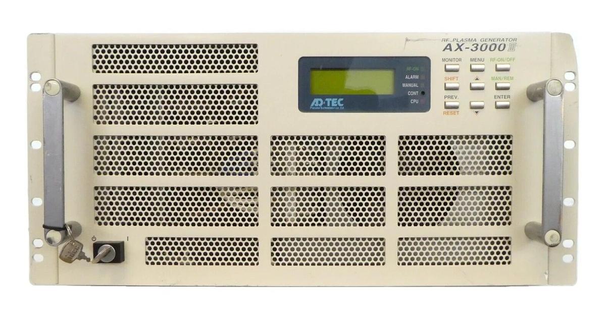 Used ADTEC Plasma Technology AX-3000III RF Plasma Generator AMAT 0920-00093 Surplus