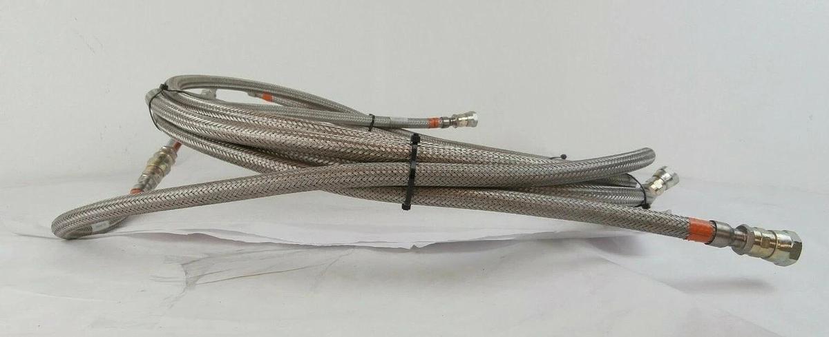 Used CTI-Cryogenics Cryopump CryoLine Set of 3 8043074 8043075 3918059 w/Tee Working