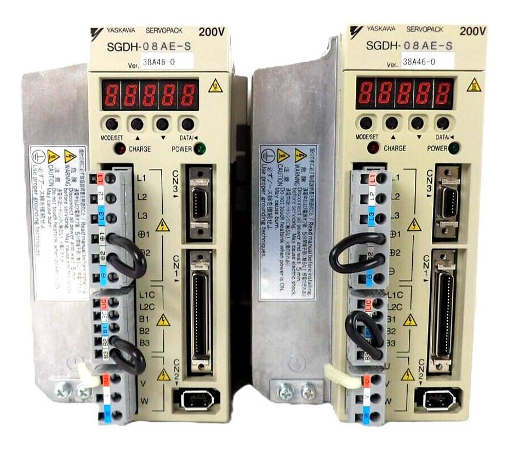 Yaskawa SGDH-08AE-S Servo Drive SERVOPACK Semitool T61105-97 SRD Lot of 2 New