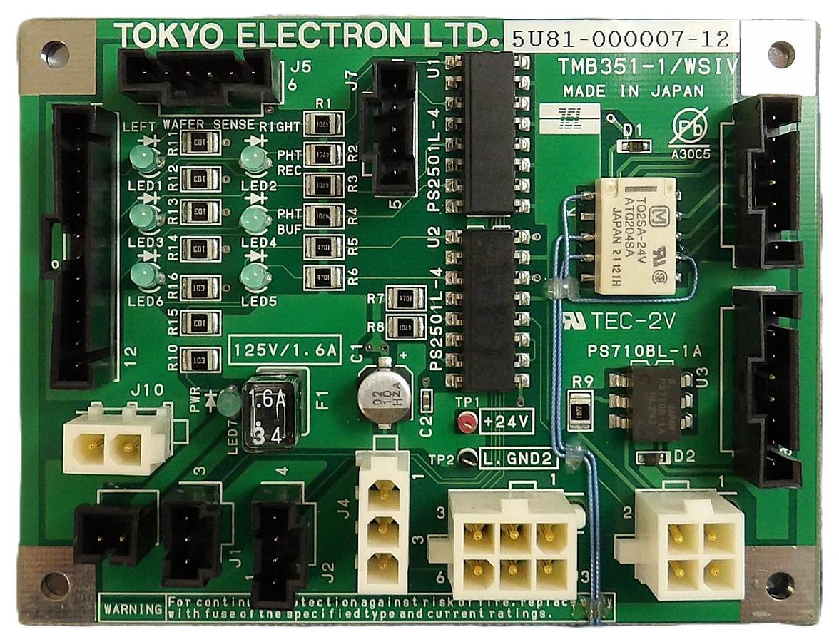 TEL Tokyo Electron 5U81-000007-12 Interface PCB TMB351-1/WSIV New Surplus