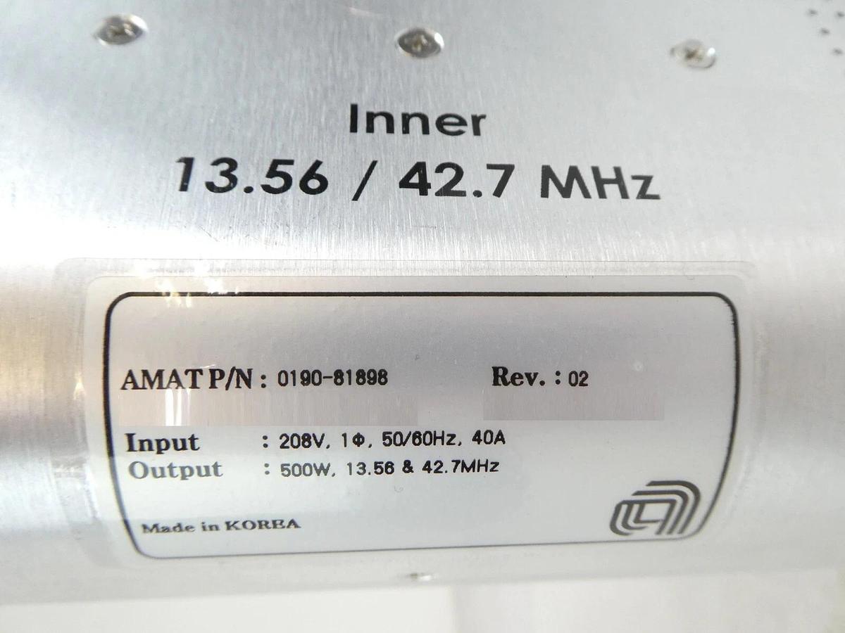 Used AMAT Applied Materials 0190-81898 RF Filter Inner 500W @ 13.56/42.7MHz Working