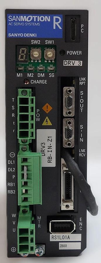 Used Sanyo Denki RS1L01AZB00 Servo Drive SANMOTION R Reseller Lot of 10 Working
